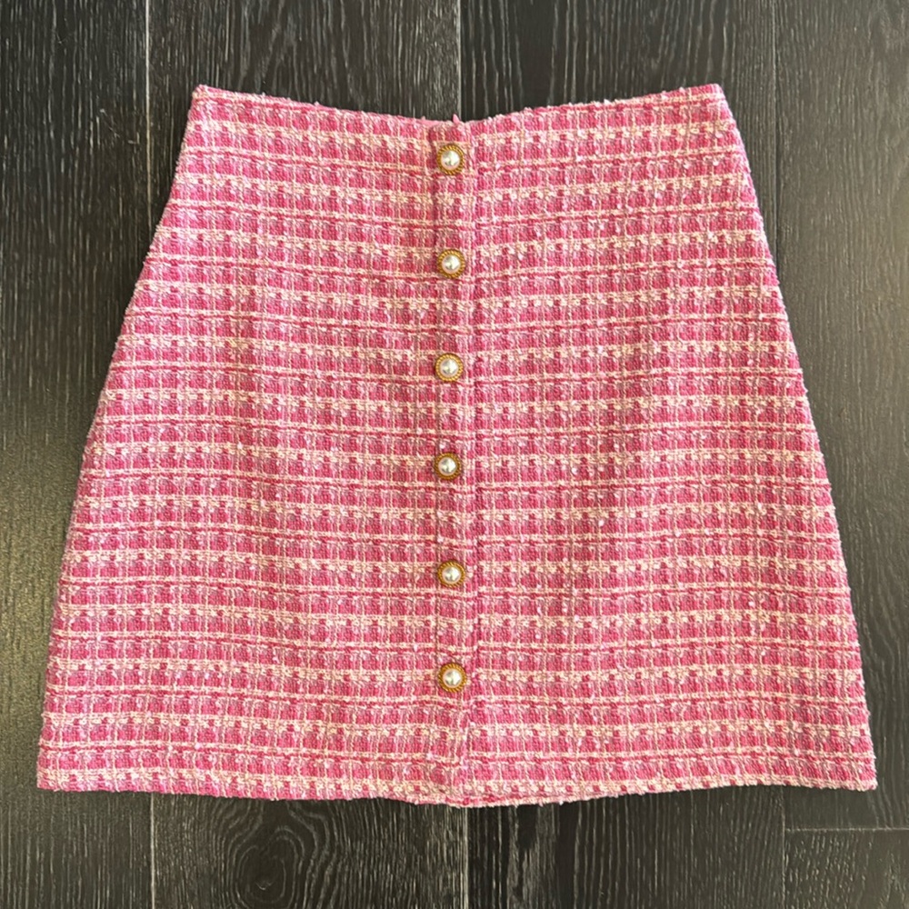 Pink Tweed skirt